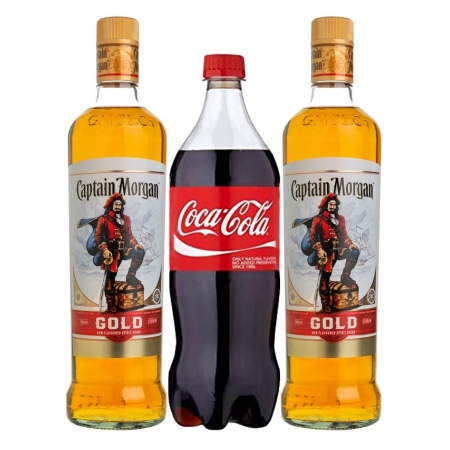 Captain Morgan Gold *70CL x 2 with 1L Coke